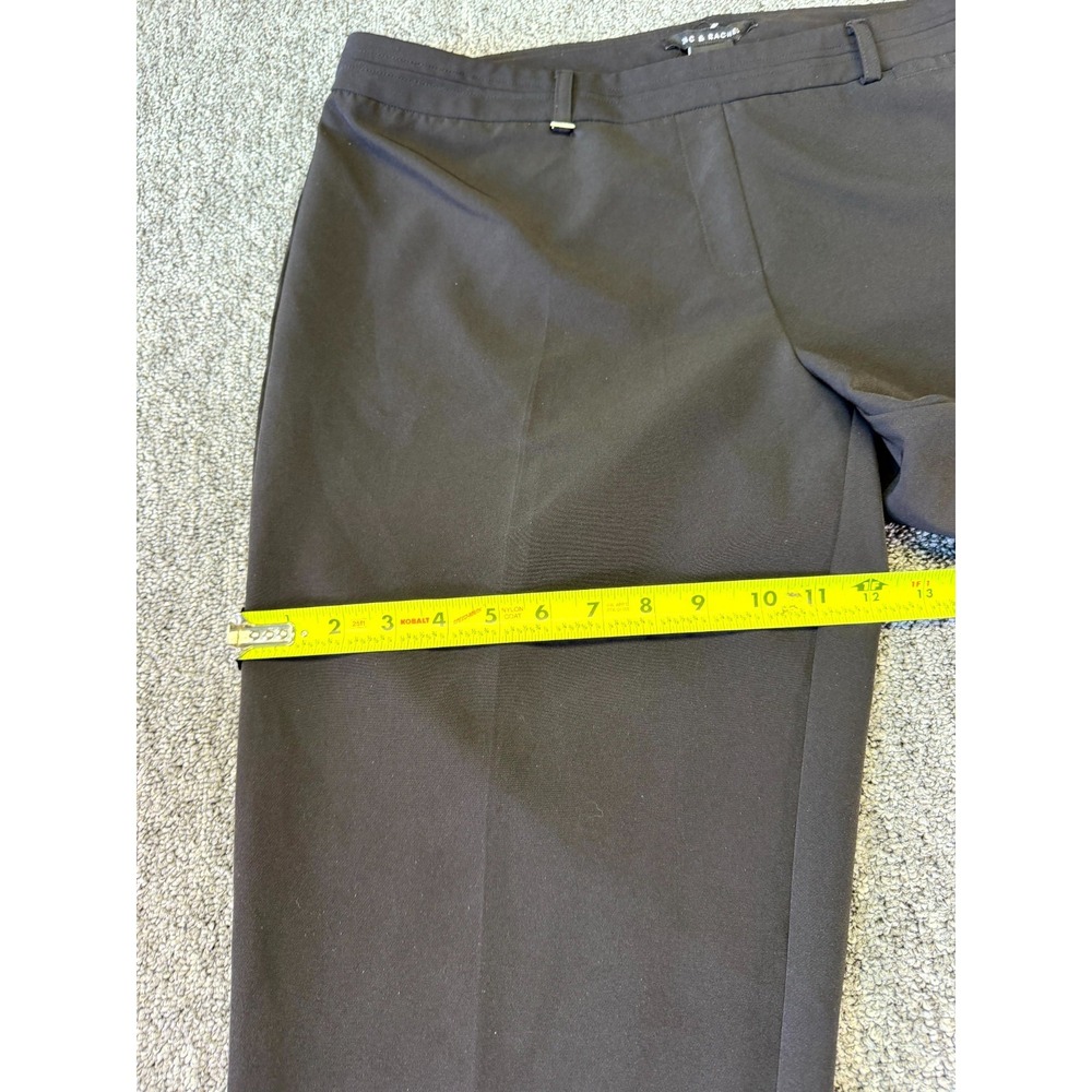 Zac & Rachel Dress Pants Womens 16 Black Stretch Mid Rise Straight Leg Office - Picture 14 of 16
